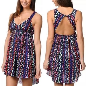 Roxy backless high-low mini summer dress
